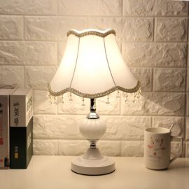 Bordlampe Demetra 27x42cm hvid